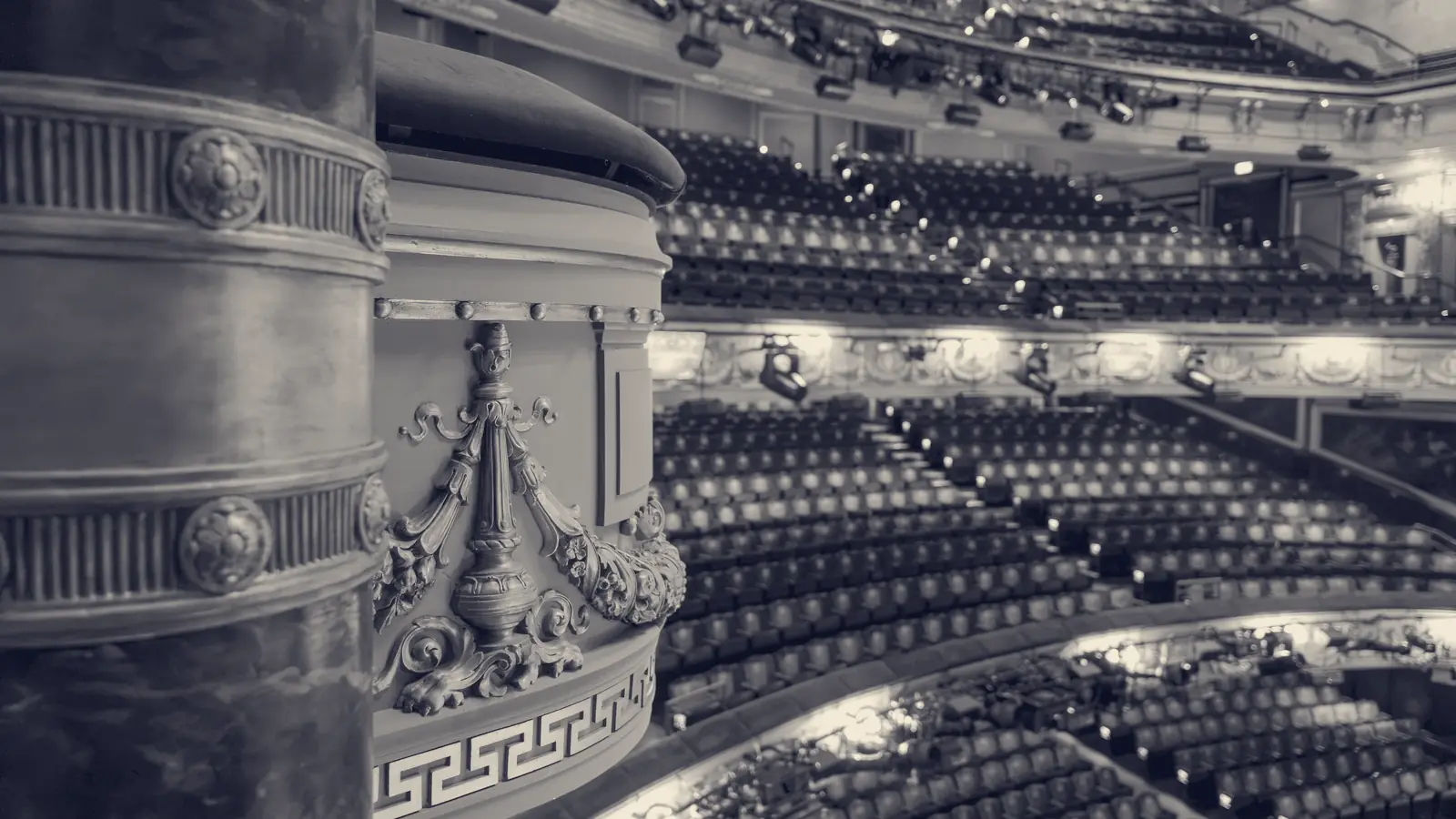 Gilded boxes and tiered circles in the auditorium of Theatre Royal Drury Lane