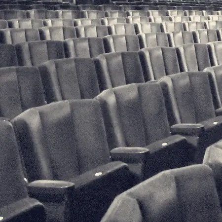 Velvet auditorium seats